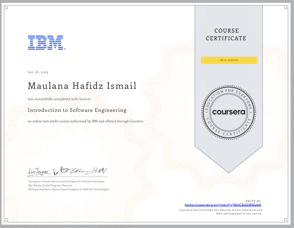 Introduction to Software Engineering